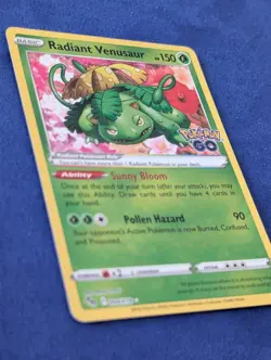Pokemon TCG Radiant Venusaur Pokemon Go 004/078 Holo Radiant Rare NM - Image 2