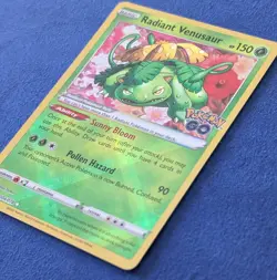 Pokemon TCG Radiant Venusaur Pokemon Go 004/078 Holo Radiant Rare NM - Image 3