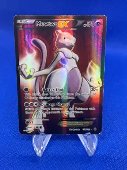 Pokemon XY BREAKthrough Mewtwo EX 158/162 Full Art Ultra Rare HP/DMG - Image 1