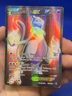 Pokemon XY BREAKthrough Mewtwo EX 158/162 Full Art Ultra Rare HP/DMG - Image 2