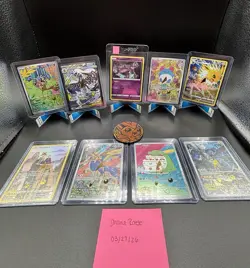 TCG Pokemon Lot of Illustrations + Mew. Near Mint Condition (Psa 10 Candidates) - Image 1