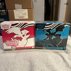 Pokemon TCG White Flare and Black Bolt Elite Trainer Box ETB Pair SEALED - Image 1