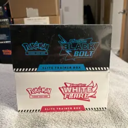 Pokemon TCG White Flare and Black Bolt Elite Trainer Box ETB Pair SEALED - Image 4