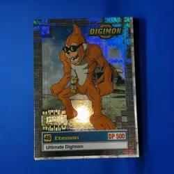 VINTAGE DIGIMON CARD ETEMON #46 U3 of 8 Upper Deck 1999 Gold Stamped - NM - Image 1