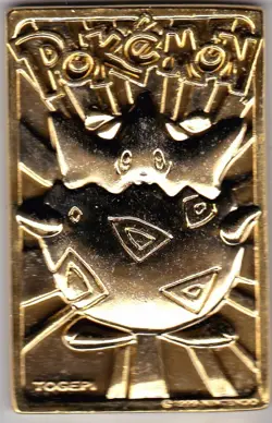 1999 NINTENDO POKEMON TOGEPI 23K GOLD PLATED CARD - 1-3/4" X 2-1/8" - Image 1