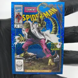 Marvel Card Lizard Blue Traxx 41-V Variant Fleer Upper Deck Masterpieces [NM] - Image 2