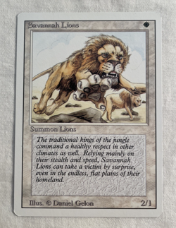1x Savannah Lions Revised Edition MTG Magic the Gathering NM - Image 1