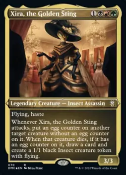 Xira, the Golden Sting x1 1x FOIL ETCHED Commander Dominaria United NM MTG - Image 1