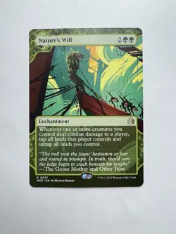 Nature's Will Wilds of Eldraine Enchanting Tales Borderless Enchantment MTG - Image 1