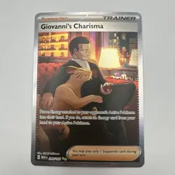 Pokemon TCG 151 Full Art Trainer Giovanni's Charisma 204/165 - Image 2