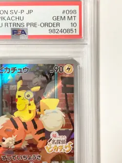 PSA 10 Pokemon Card Detective Pikachu 098/SV-P Nintendo Switch Promo Japanese JP - Image 4