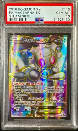 Magearna EX (Full Art) 110/114 XY - Steam Siege Holo Pokemon 2016 PSA 10 - Image 1