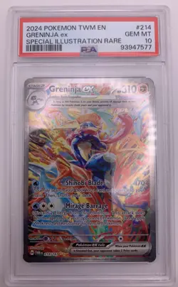 Greninja ex 214/167 SIR PSA 10 Gem Mint - Pokemon TCG Twilight Masquerade - Image 1