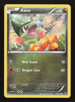 Pokemon TCG Axew Breakthrough 108/162 Regular Common LP 2015 - Image 1
