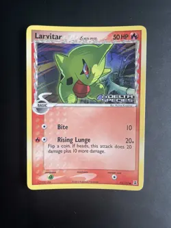 Pokemon TCG Larvitar (Delta) EX Delta Species 73/113 Reverse Holo Stamped NM - Image 1