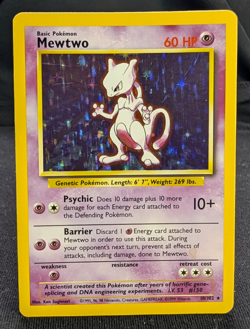 Rare Holo Mewtwo #10 Pokemon Base Set - Image 1
