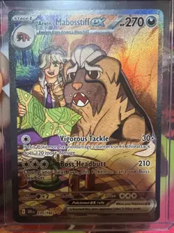 Pokemon TCG-Arven's Mabosstiff ex SIR 235/182 Sv10: Destined Rivals NM - Image 1
