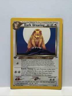 Pokemon Dark Ursaring Neo Destiny 21/105 Rare 60 HP Stage 1 - Image 1