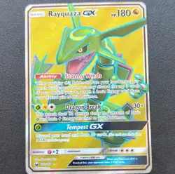 Pokemon Rayquaza GX Ultra Rare 180 HP SM Celestial Storm Full Art Holo 160/168 - Image 1