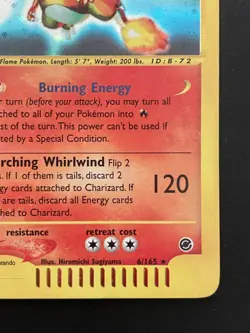 2002 Pokemon Expedition CHARIZARD 6/165 Holo Rare - WOTC - LP/EX - Authentic - Image 5