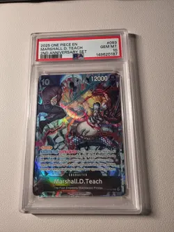Marshall D.Teach OP09-093 SR Alt - 2nd Anniversary Set - One Piece Eng PSA 10 - Image 1