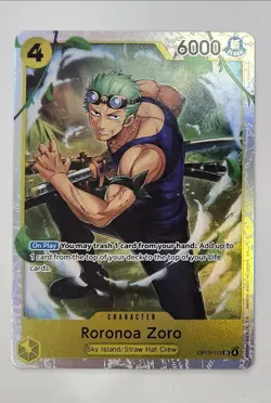 Roronoa Zoro One Piece Super Rare Sr OP15-113 Adventure on Kami's Island Foil - Image 1