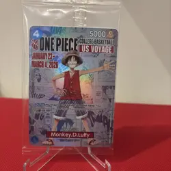 One Piece Monkey D. Luffy US College Basketball Card Rutgers Promo (sealed) - Image 2