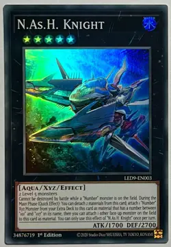 N.A.S.H. Knight LED9-EN003 (NM) Super Rare 1st Edition Yu-Gi-Oh! TCG Card - Image 1