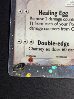 Chansey ex 96/109 Pokemon TCG Ruby and Sapphire Holo Ultra Rare Card Played MP - Image 5