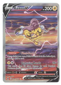 2023 Pokemon SWSH Crown Zenith Raikou V Holo Rare #GG41/GG70 - Image 1