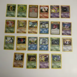 Vintage Pokemon Lot – Base Set & Gym Heroes – Starters (22 Cards) - Image 1