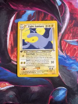 LIGHT LANTURN 23/105 Neo Destiny 1st EDITION LP rare Pokemon TCG - Image 1