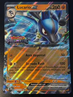 Lucario EX Prismatic Evolutions Stamped 051/131 - Pokemon Oversized Jumbo Card - Image 1