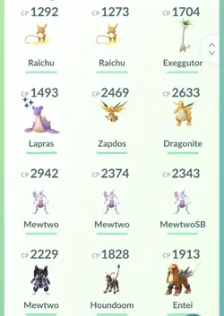 Pokemon Go PTC Acc, Guaranteed Lucky Armor Mewtwo XL + Shiny Lapras - Image 3