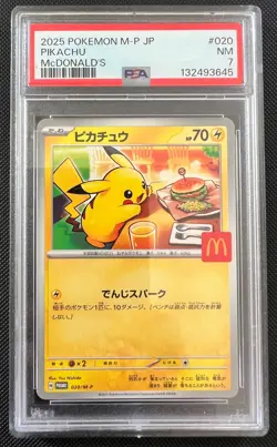 Pokemon Pikachu McDonald’s Promo 020/M-P Japanese PSA 7 - Image 1