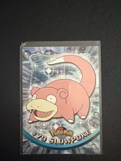 Slowpoke - Pokemon Topps #79 - Non Holo NM Vintage - Blue Label First Print LP+ - Image 1