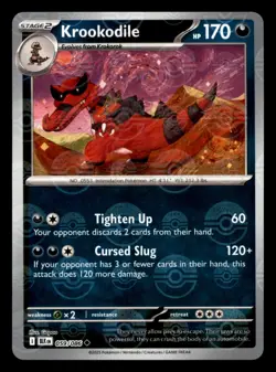 Krookodile 059/086 BLK Black Bolt Pokemon Poke Ball Reverse Holo Near Mint - Image 1