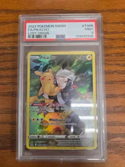 2022 Pokemon SWSH Lost Origin Pikachu TG05/TG30 PSA 9 - Image 2