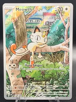 Meowth 106/094 IR NM - Phantasmal Flames Pokemon TCG - Illustration Rare English - Image 1