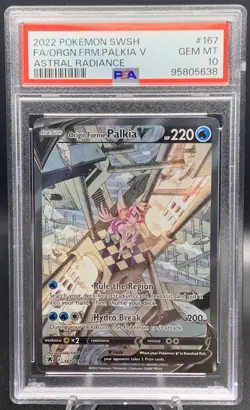 Origin Forme Palkia V 167/189 PSA 10 Gem Mint - Pokemon Astral Radiance Alt Art - Image 1