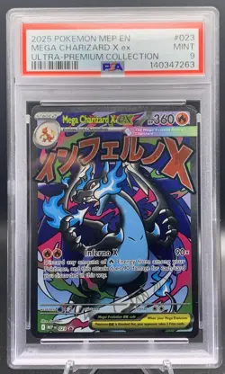Mega Charizard X EX PSA 9 Mint Black Star Promo - 2025 Pokemon MEP Promo English - Image 1