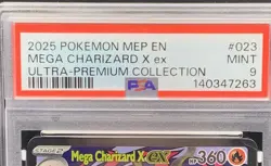 Mega Charizard X EX PSA 9 Mint Black Star Promo - 2025 Pokemon MEP Promo English - Image 4