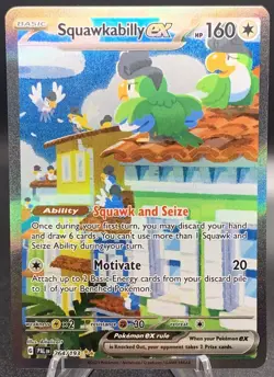 Squawkabilly ex 264/193 SIR Paldea Evolved Special Illustration Rare NM Pokemon - Image 1
