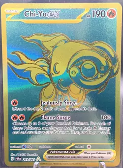 Chi-Yu ex #241/091 - Gold Hyper Rare - Pokemon Paldean Fates Pack Fresh NM/Mint - Image 1