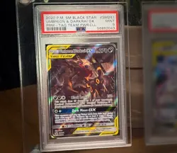 2020 Pokemon Umbreon & Darkrai GX SM241 Black Star Promo PSA 9 MINT - Alt Art - Image 3