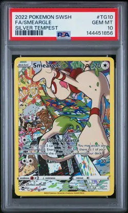 Pokemon Smeargle TG10/TG30 Swsh12: Silver Tempest Trainer Gallery Holo PSA 10 - Image 1