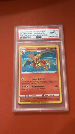 2022 Pokemon Black Star Promo Special Delivery Charizard Holo #SWSH075 PSA 10 - Image 1