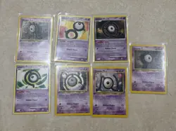 Pokemon TCG Bundle x 7 - Unown A, B, C, H, I, M, N - NM/LP condition - Image 1