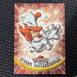 Marowak #105 Topps Blue Label TV Animation Edition Pokemon TCG 1999 - Image 1
