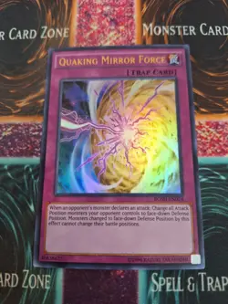 Yugioh Quaking Mirror Force BOSH-EN076 Ultra Rare Unlimited Near Mint - Image 1